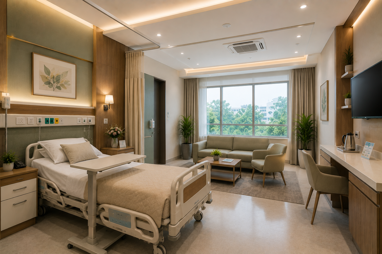 Hospital private patient room interior design